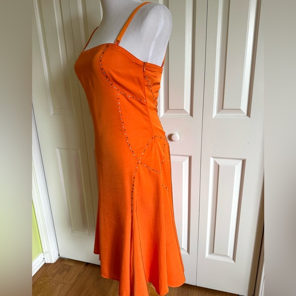 VERSACE JEANS COUTURE Orange Tank Dress 6/42 - Picture 4 of 11